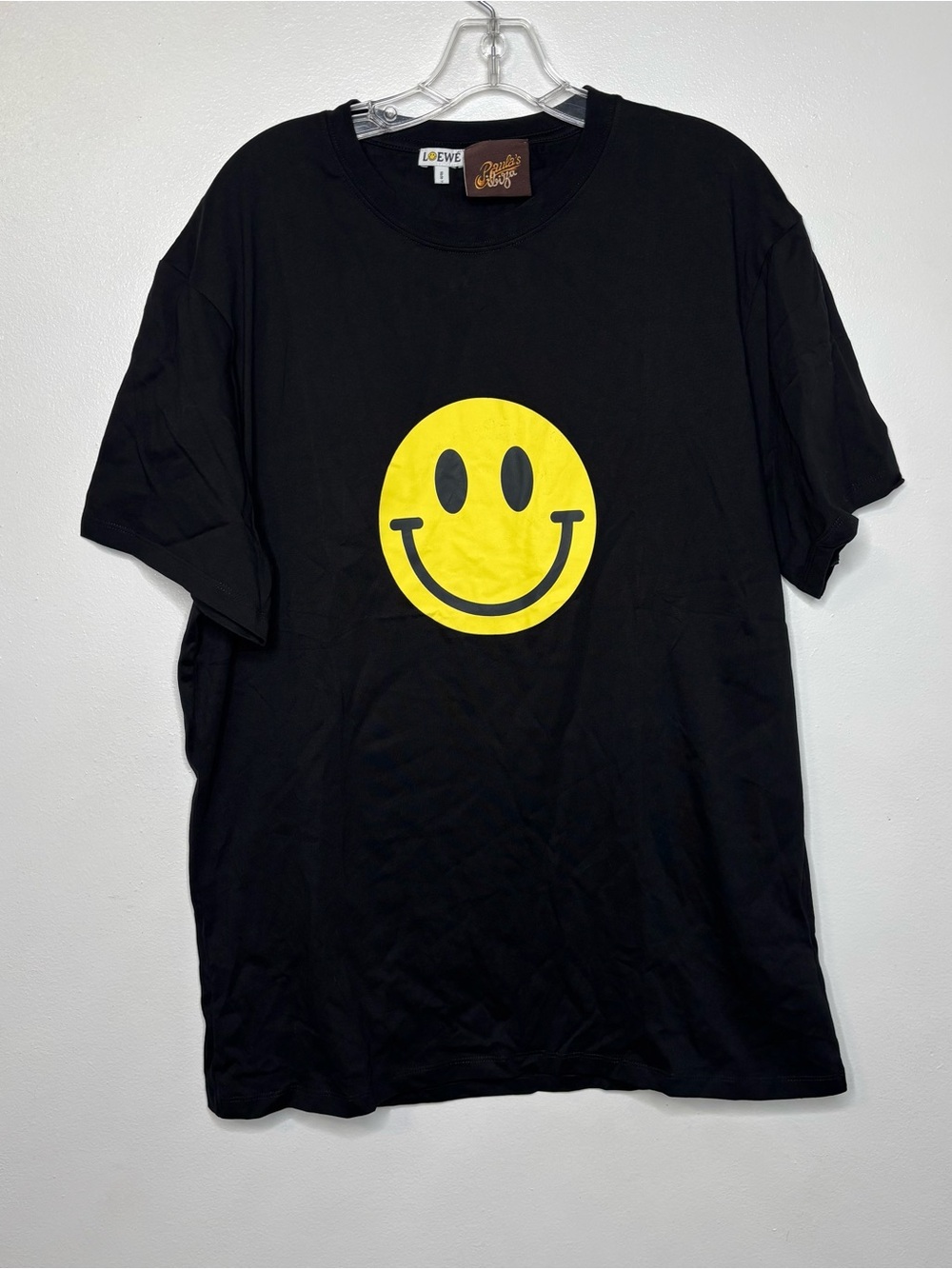 Loewe x Smiley Black Short Sleeve Limited Edition T-Shirt Sz Large